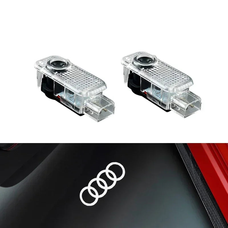 LED Door Projector Welcome Light for Audi A1/A3/A4/A5/A6/A7/Q2/Q3/Q5/Q7/Q8/S3-S8/TT/RS