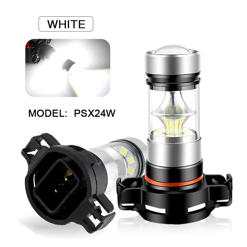 2PCS For Jeep Compass 2017 2018 2019 LED Car Front Daytime running Light Bulbs DRL Lamps 2504 PSX24W 6000KError Free Accessories
