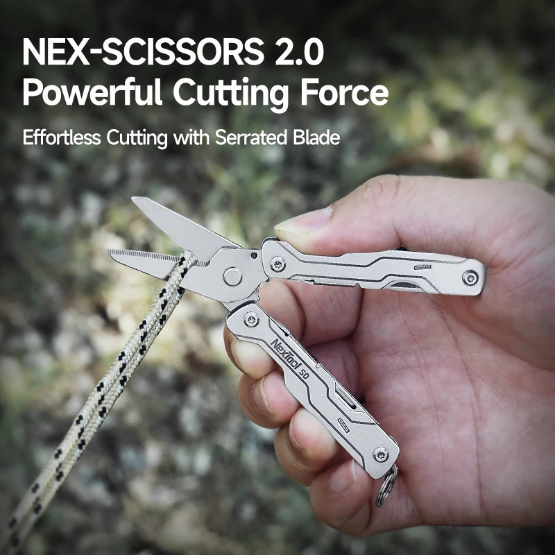 NexTool 8 In 1 Micro Multitools S0 Mini Sailor Scissors Mini Pocket Multitool EDC Folding Hand Tools Camping Survival Multitool
