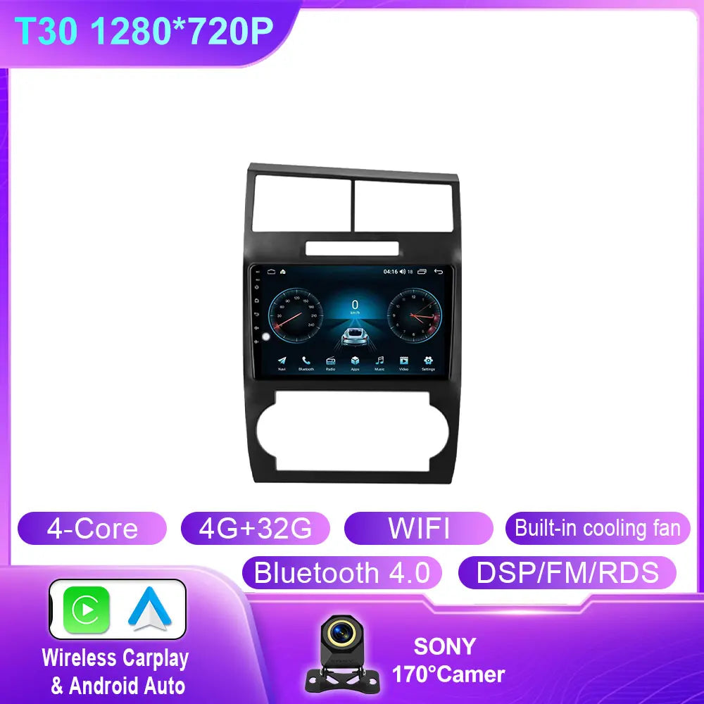Car Radio Carplay For Dodge Charger LX 2005-2010 For Dodge Magnum 2 2003-2007 Navigation GPS Android Auto Stereo 4G Wifi No 2din