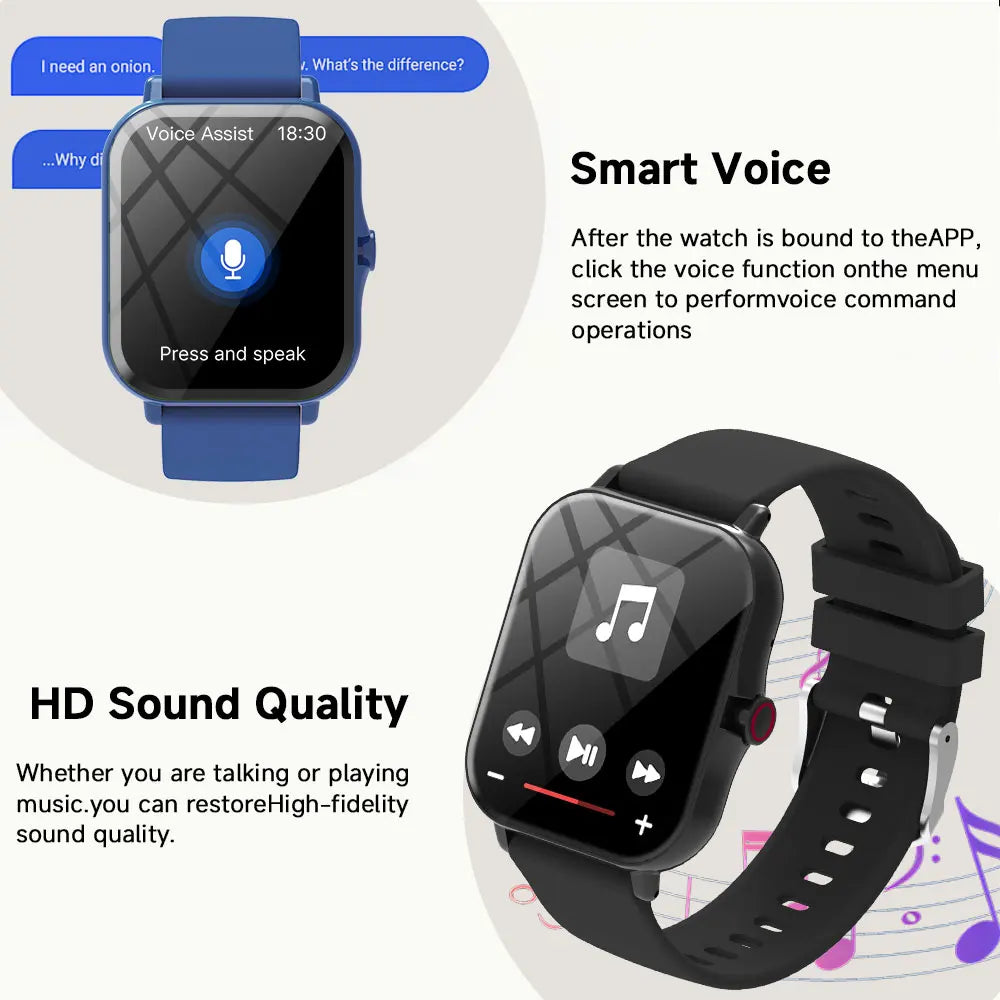 NEW Hot Smart Watch 1.83''HD Screen Camera Music Control Multi-mode Sports Bluetooth Call for Android/IOS 2026 Kids Gift Choice