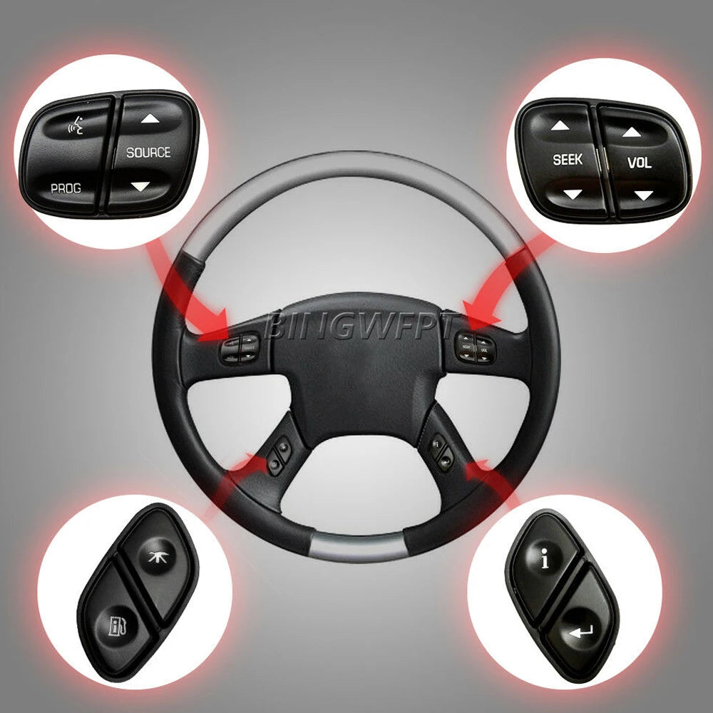 Steering Wheel Radio Source Switch with LED — Chevrolet Avalanche, Silverado, Tahoe & GMC Yukon / Hummer H2