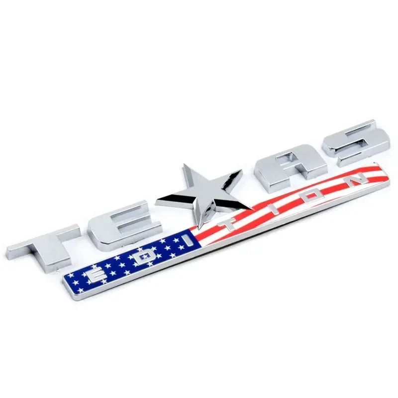 1pcs x Chrome Silver Black ABS TEXAS EDITION EMBLEM BADGE for CHEVY SILVERADO GMC SIERRA TRUNK STICKER DECAL