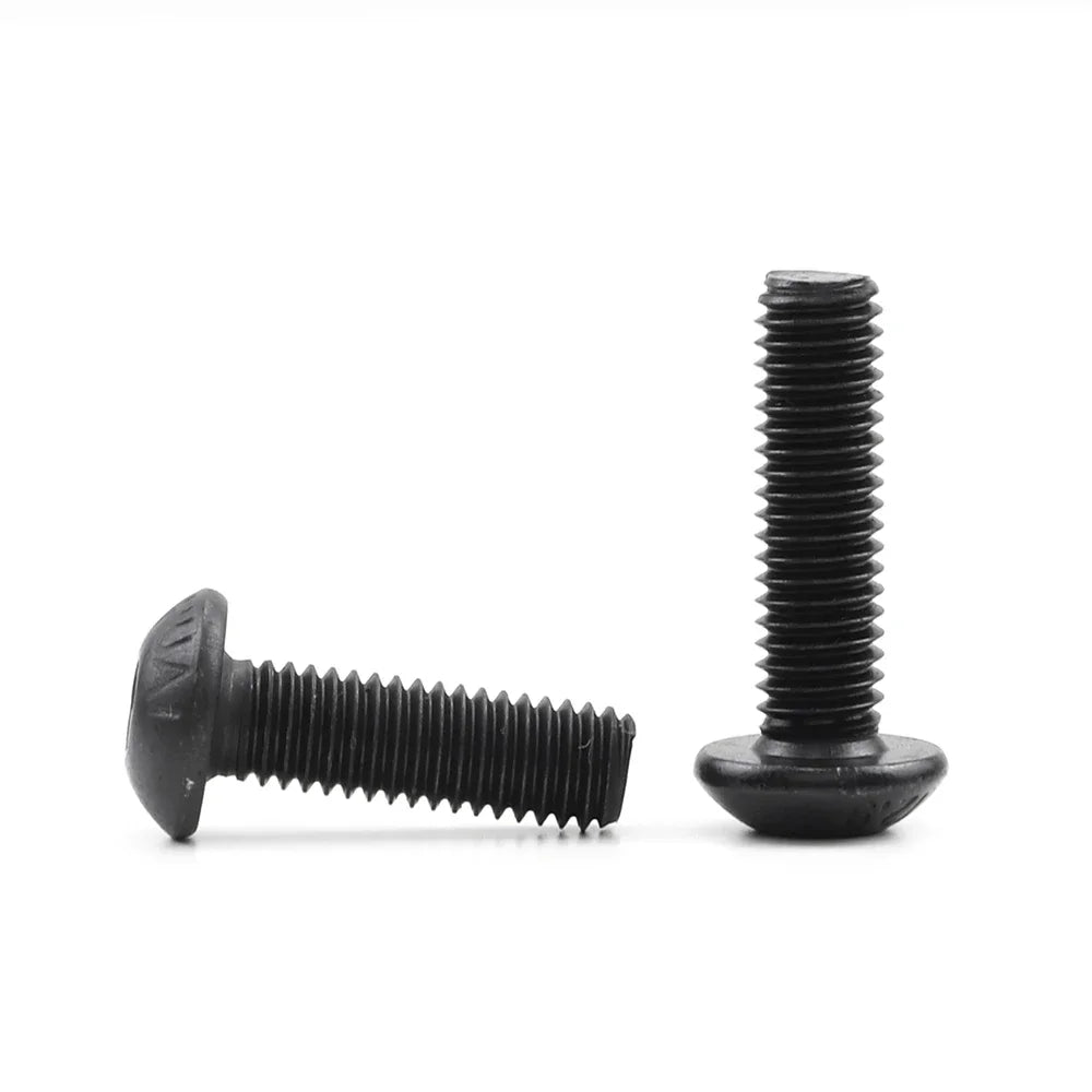 JUIDINTO 1-50pcs Allen Round Screw Bolt 12.9 Grade M2 M2.5 M3 M4 M5 M6 M8 M10 Hex Hexagon Socket Button Head Screw for MTB