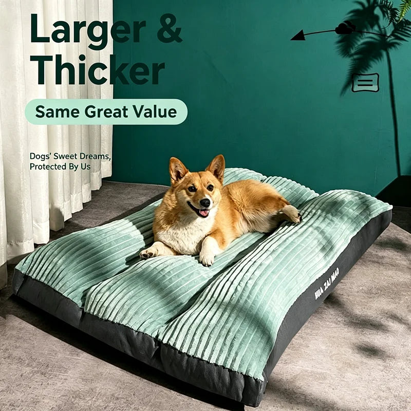 Dog Bed for Sleeping, Four‑Season Universal Pet Mat with Removable Washable Cover, Bite‑Resistant Cat Bed Cushion, Self‑Play Int