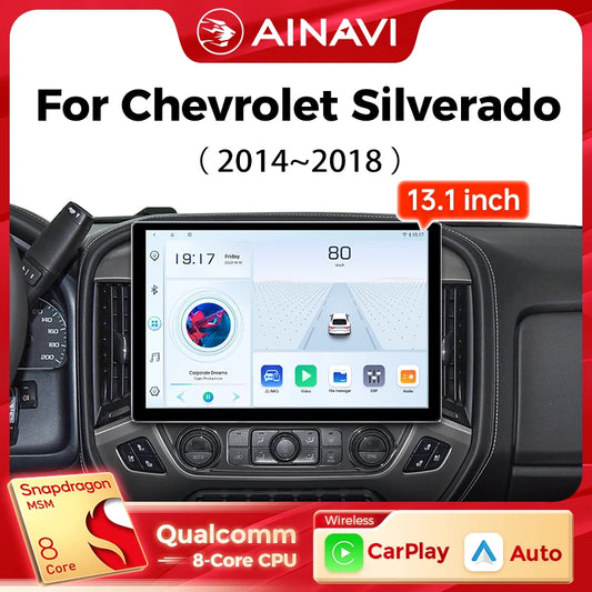 13.1" Android Car Stereo with CarPlay & Android Auto — Chevrolet Silverado (2014–2018)