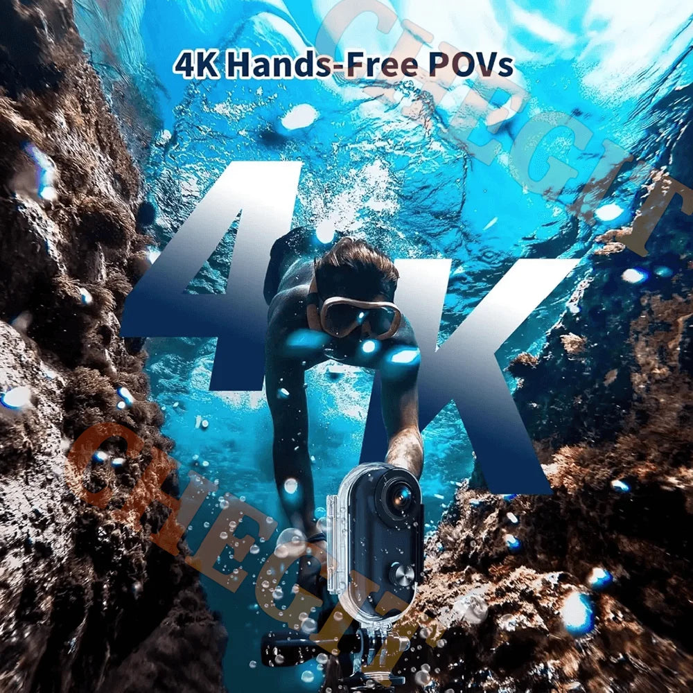 Mini 4K Pocket Body Cam — Magnetic Waterproof POV Vlog Camera