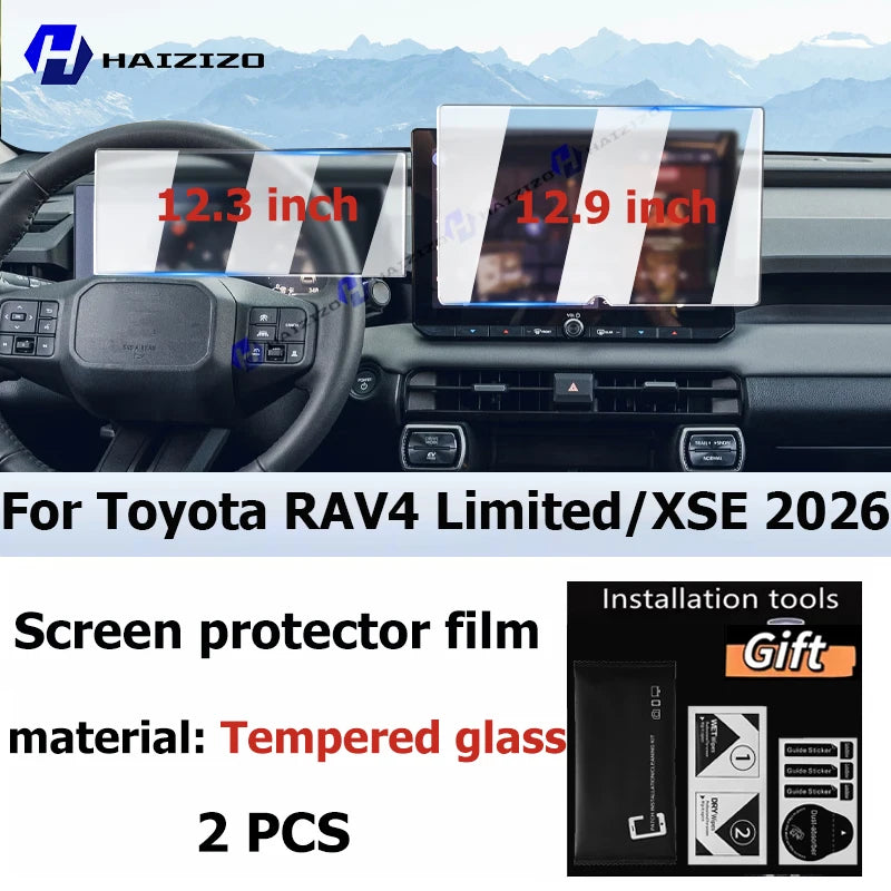 For Toyota RAV4 2026 Car interior GPS navigation matte anti-glare protective film LCD screen tempered glass film accessories