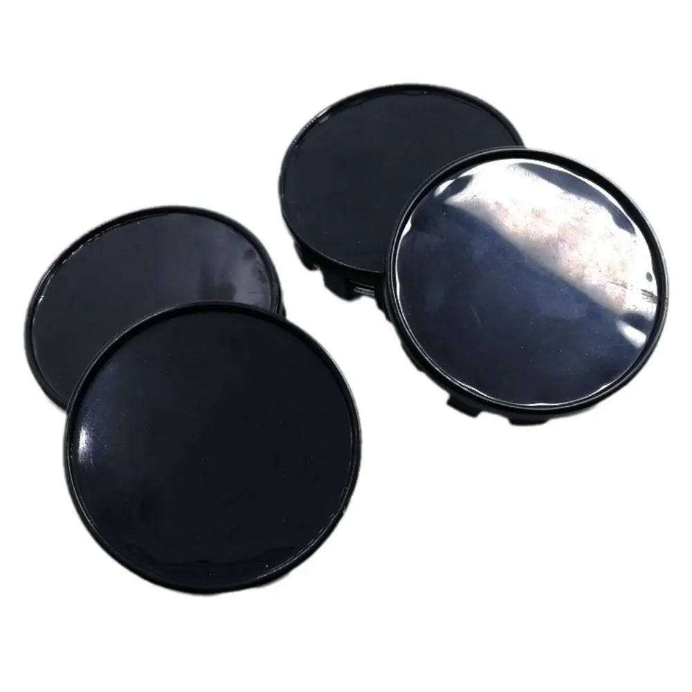 4Pcs 54MM Wheel Center Caps - ABS Rim Hub Caps - Black/Silver