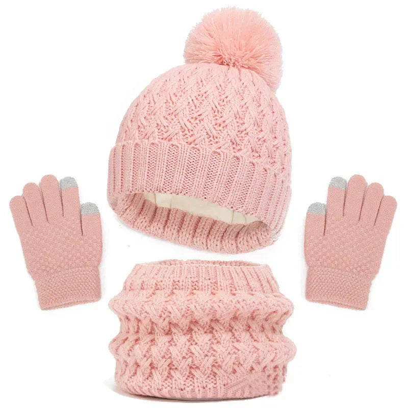 Kids Knit Beanie, Scarf & Gloves - 3 Piece Winter Set - photo 7