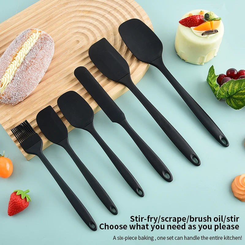 6-Piece Silicone Baking Set - Spatulas, Cream Scraper and Oil Brush - photo 5