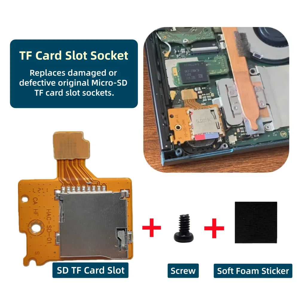 1-20pcs SD Card Reader TF Card Slot Socket Board for Nintendo Switch Sd Card Reader Port Replacement Part High Compatibility Car