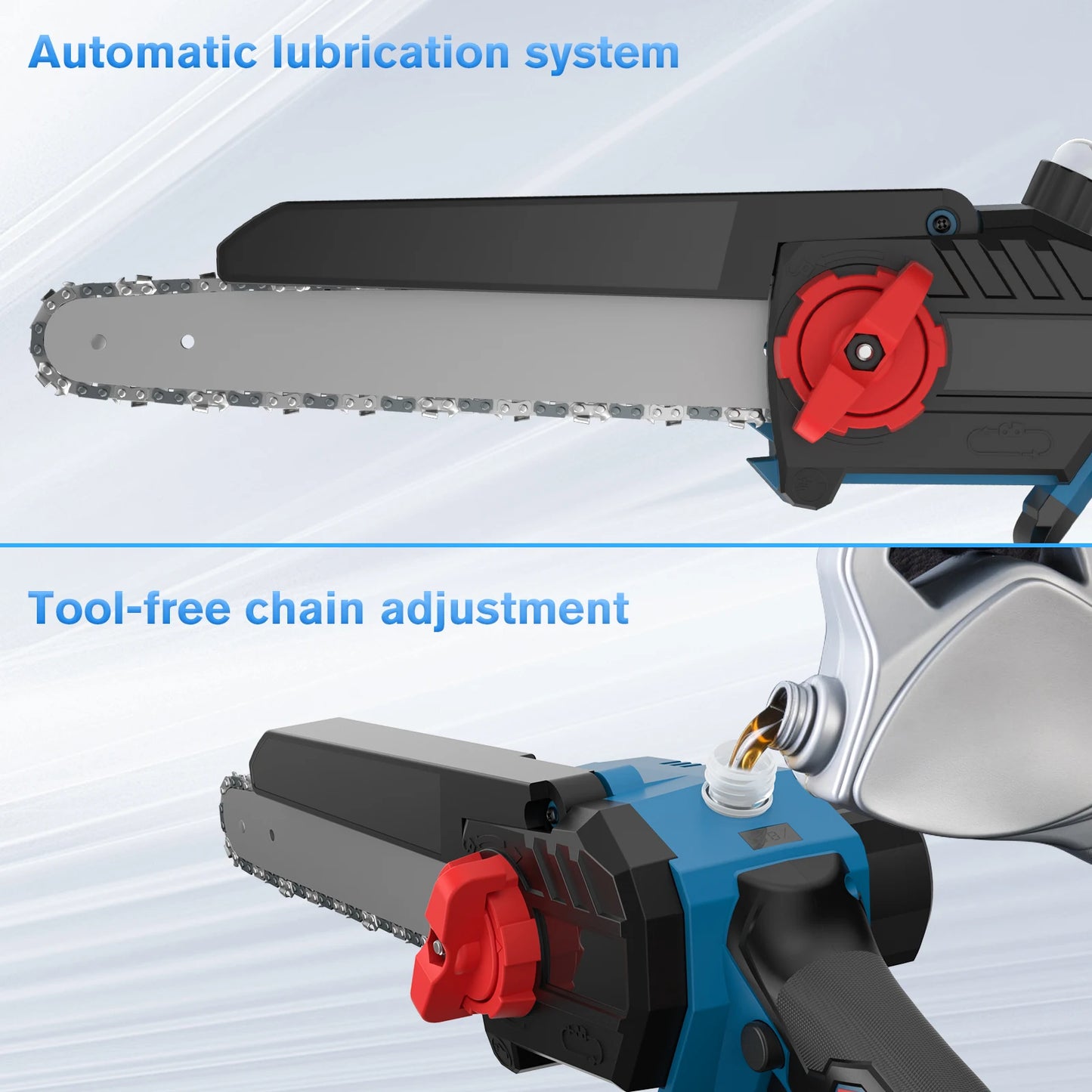 Nananuu 8" Mini Cordless Chainsaw – Brushless Motor for Makita 18V Battery | Wood Cutting Power Tool