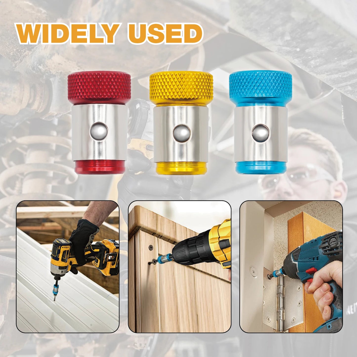 Universal 1/4 Inch Magnetic Screwdriver Head Bit Holder Color metal Magnetizer Steel Sleeve Power Tool Position Ring Accessory