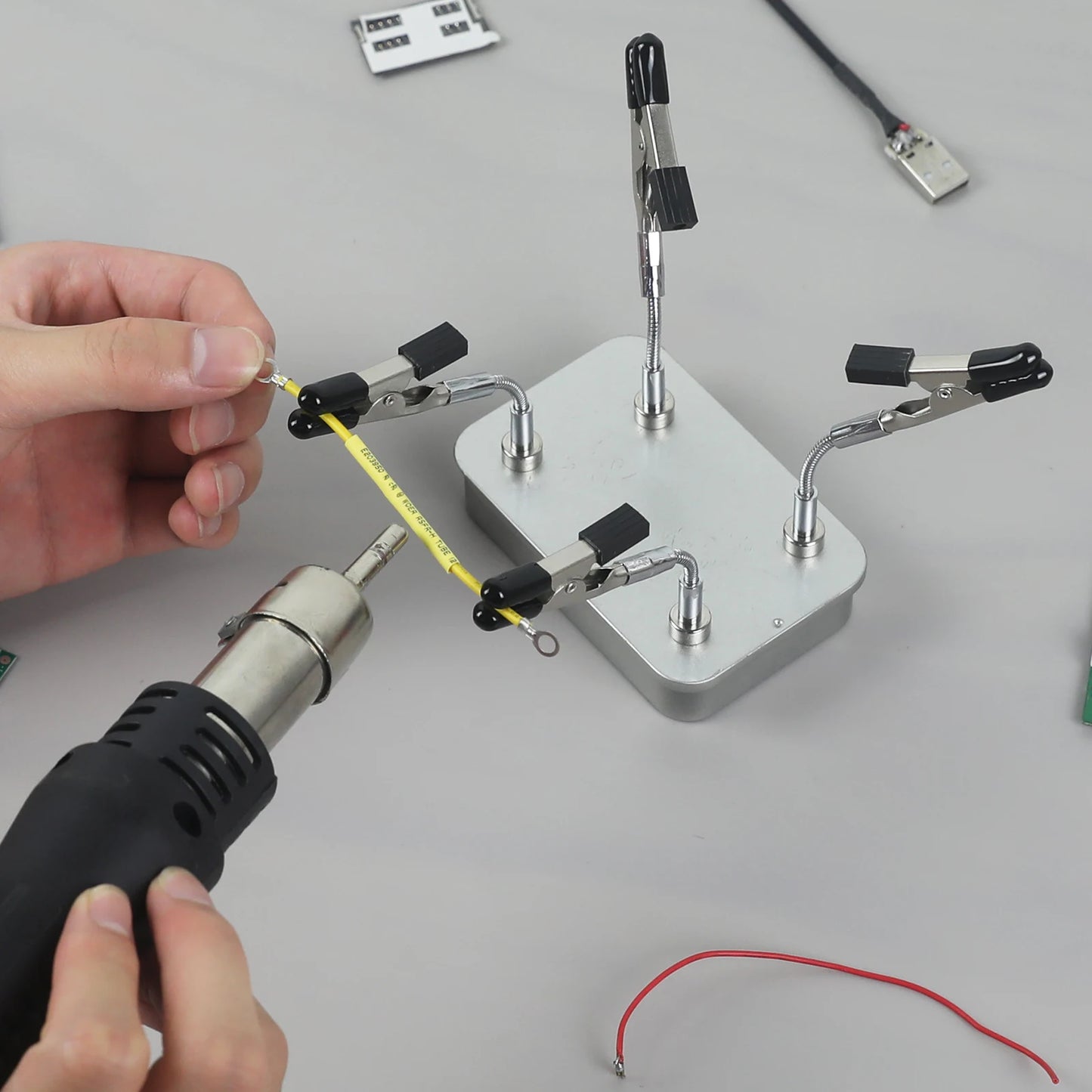 Soldering Helping Hands 4 Magnetic Universal Flexible Arm Welding Assistant PCB Clamp Thir Hand Welding Repair Tools
