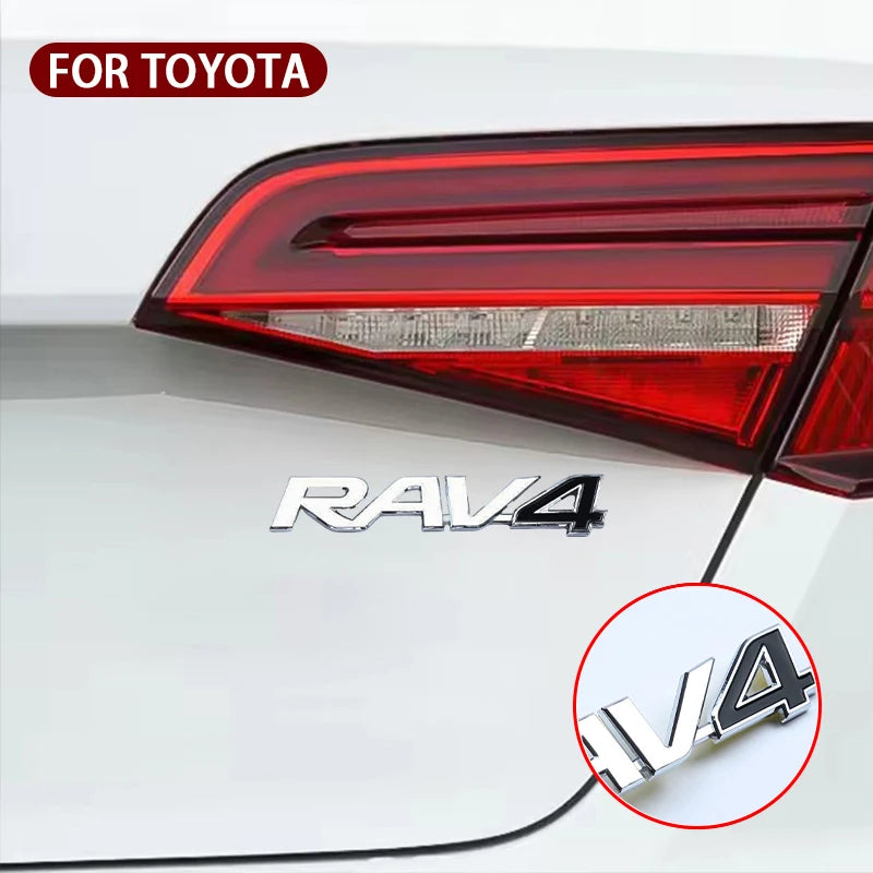 NEW ABS Car Body Trunk Emblem Sticker Rav4 LOGO For Toyota RAV4 SUV Badge Auto Rear Letter Decal Exterior Accessories