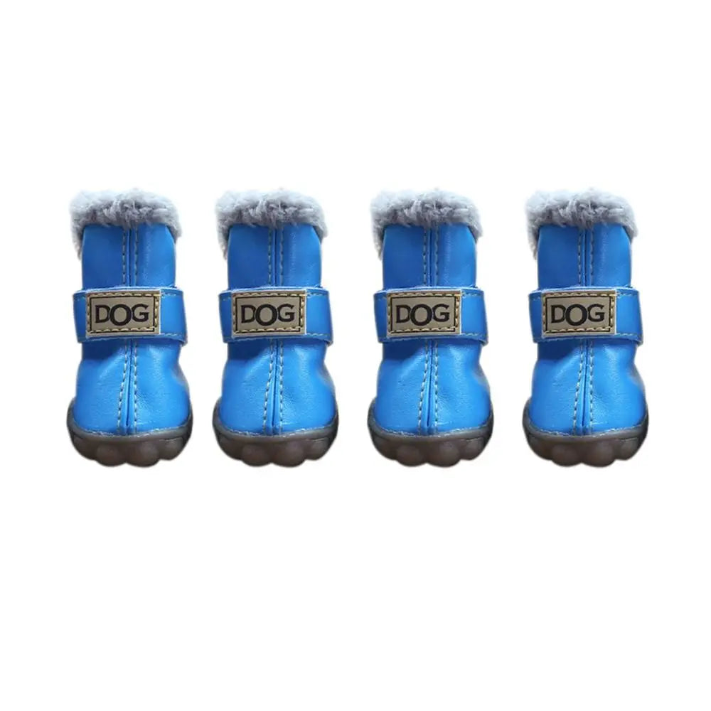 Cotton Pet Snow Boots Set of 4 - Warm Non-Slip Winter Dog Shoes - photo 9