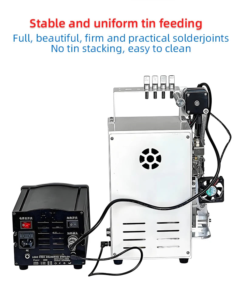 200W Semi Automatic Foot Operated Soldering Machine Electric Iron for Circuit Board USB Plug Soldering with Solder Station