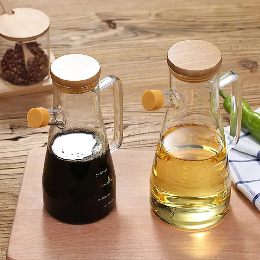 Large Glass Oil Pot with Lid - 900ml or 1000ml Oil Dispenser - photo 4