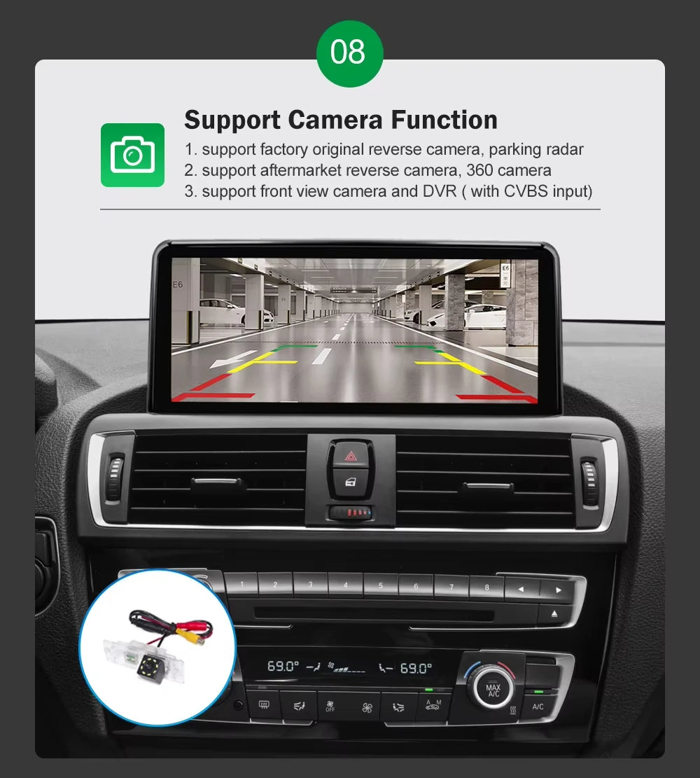 AUTOTOP 10.25”1920*720 Wireless Carplay Android Auto Car multimedia player for F20 F21 F22 F30 F31 F32 F33 F34 F36 NBT 2026-2026
