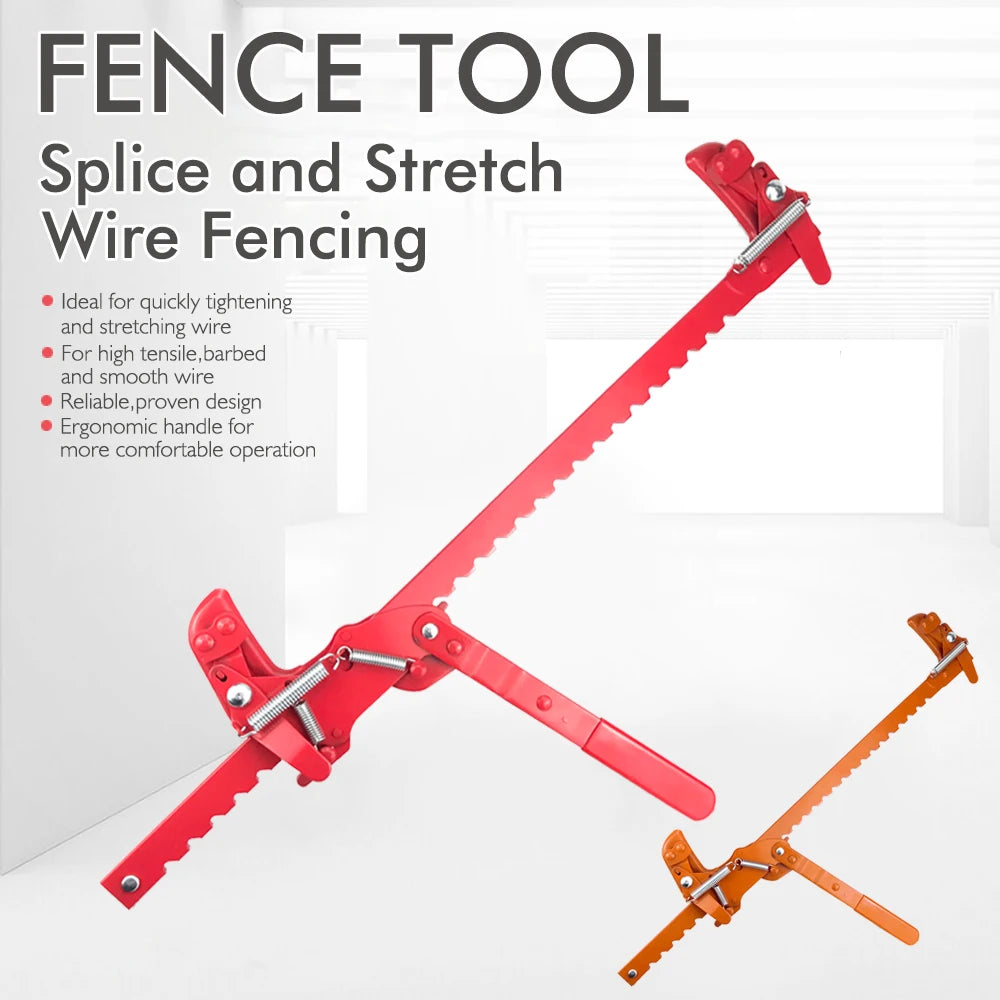 Fence Wire Tighten Tool Patio Lawn Agricultural Fencing Stretcher Splicer Fixer Garden Barb Wire Puller for Patio Yard Flowerbed