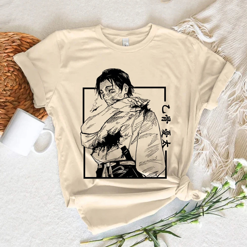 Gojo Anime t shirt women Y2K graphic streetwear top girl Japanese anime streetwear clothes