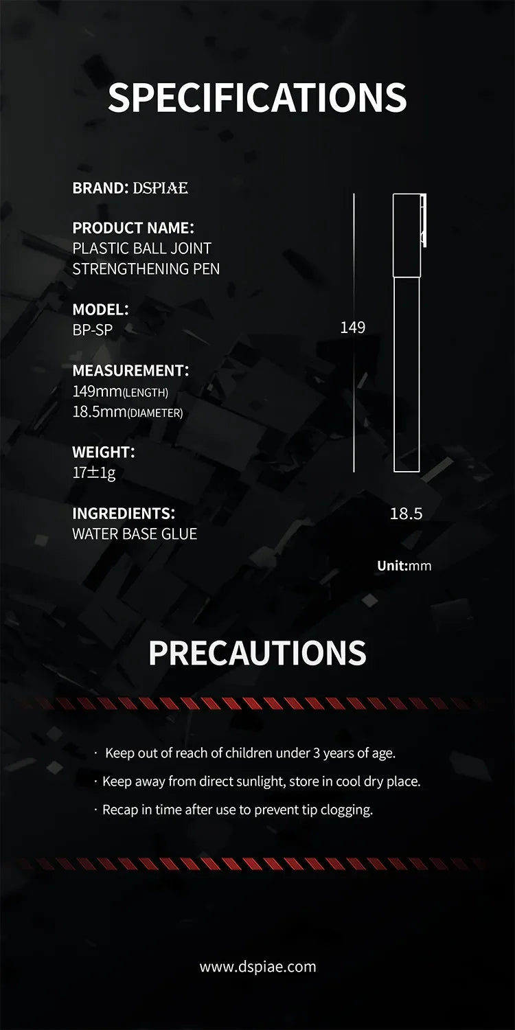 DSPIAE BP-SP Joint Strenthening Pen for Gundam Model Assembly Mecha Joint Glue Pen Loosening Reinforcement for Gunpla DIY Tool