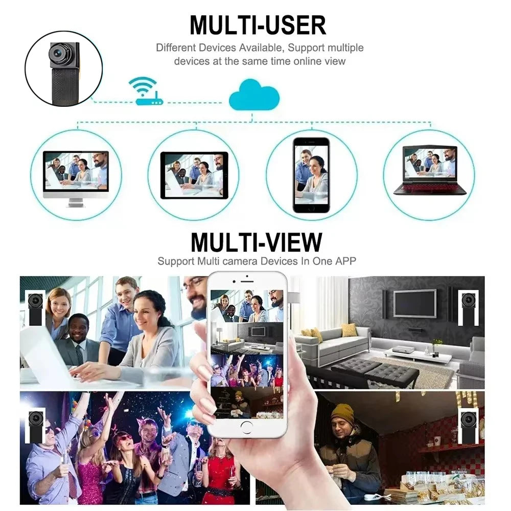 4K Mini WiFi Home Camera — DIY Remote Monitor with Motion Alerts
