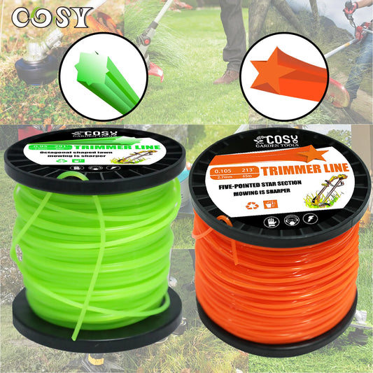 COSY 1LB Nylon Octagonal shape Mowing Trimmer Line Trimmer Head String for Grass Trimmer Roll Grass Rope Line Brushcutter Wires