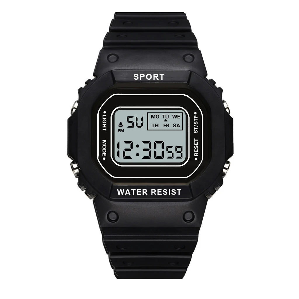 YIKAZE Square Digital Watch – LED Sports Watch for Men, Women & Kids