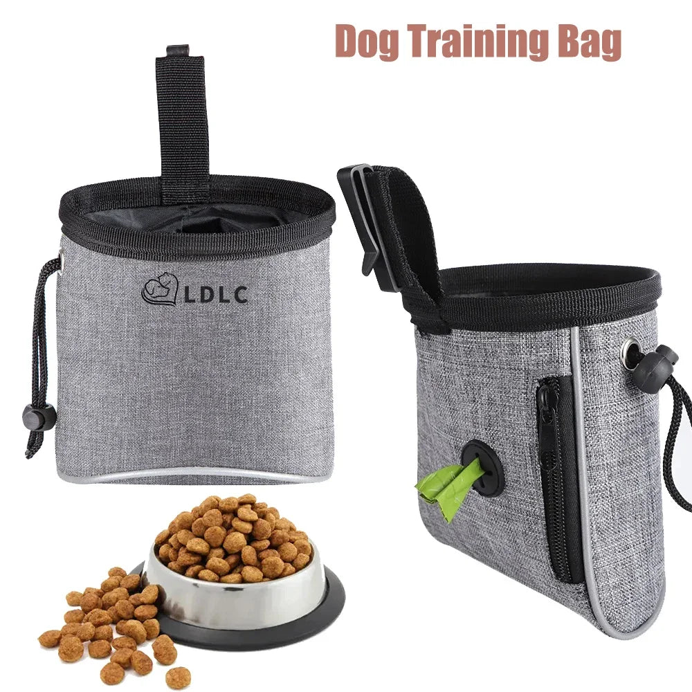 Dog Treat Pouch with Built-In Poop Bag Dispenser