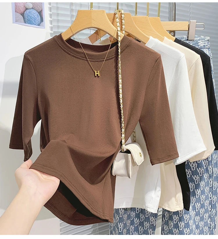 Women's 100% cotton crew neck tee — view 12 of 20