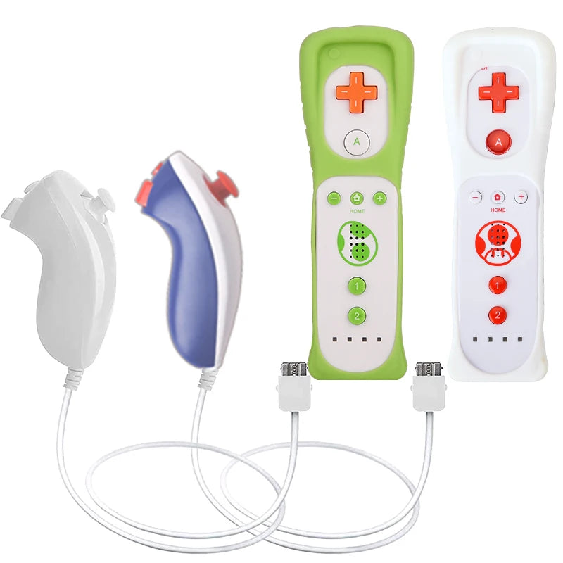 1 Set/2 Set Remote Controller with Nunchuck Controller for Wii Games Control for Wii Console Wireless Gamepad with Motion Plus