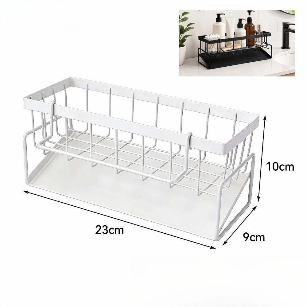 Kitchen Sink Faucet Rack - Sponge, Soap and Towel Holder with Drain - photo 7