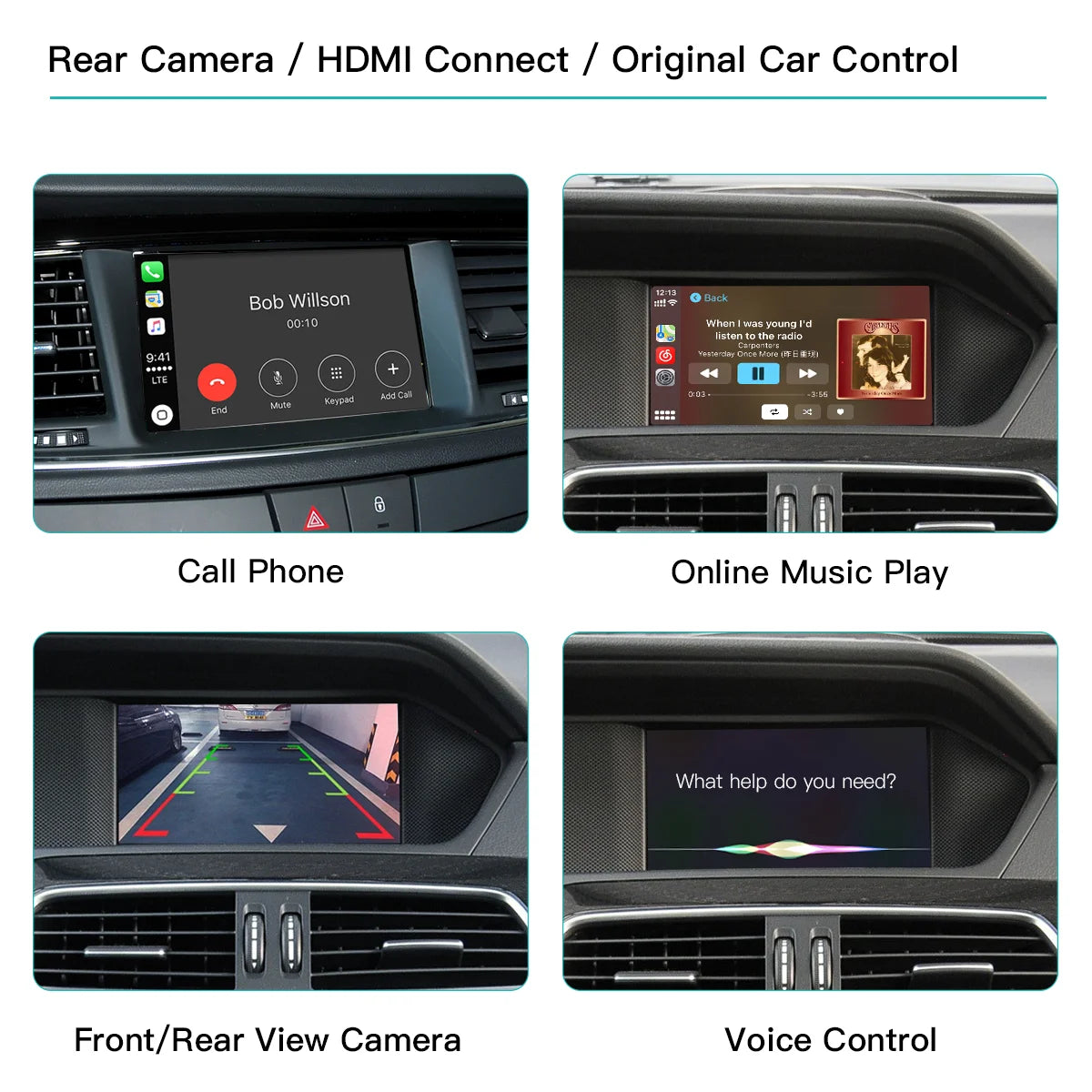 AUTOABC Wireless CarPlay Android Auto for Mercedes Benz A B C E Class NTG4.5/4.7 GLA CLA GLK SLK CLS W204 W176 W246 X204 C117