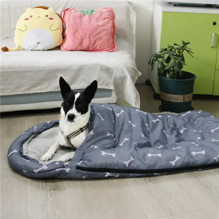 Bone-Shaped Dog Sleeping Bag - Waterproof Camping Bed Mat – photo 2