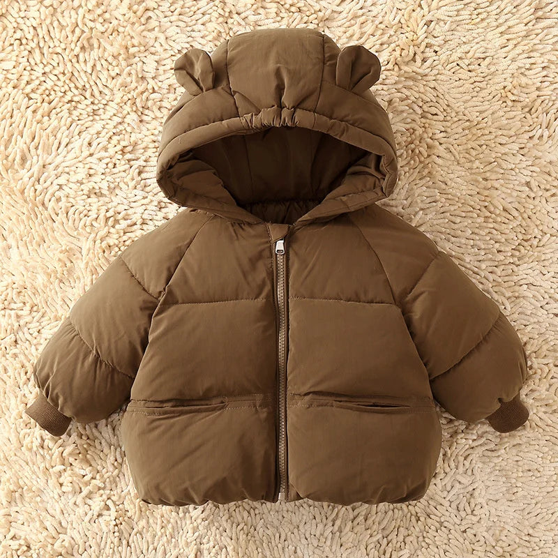 Kids Hooded Puffer Parka - Thick Padded Winter Coat 1-6 Years - photo 2