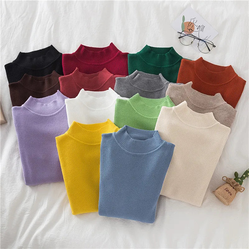 Women's soft turtleneck sweater, cotton blend — view 3 of 20