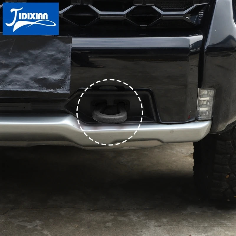 JIDIXIAN Fit for Chevrolet Silverado for GMC Sierra 2014-2026 Car Exterior Front Bumper Trailer Tow Hook Protective Cover