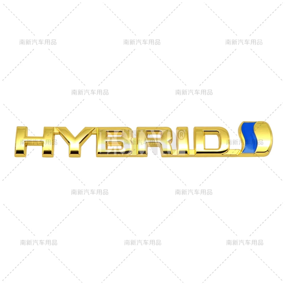 Car Styling Hybrid 3D Grill Rear Trunk Fender Metal Chrome Zinc Alloy Emblem Badge for Toyota RAV 4 Prado Camry Corolla Yaris
