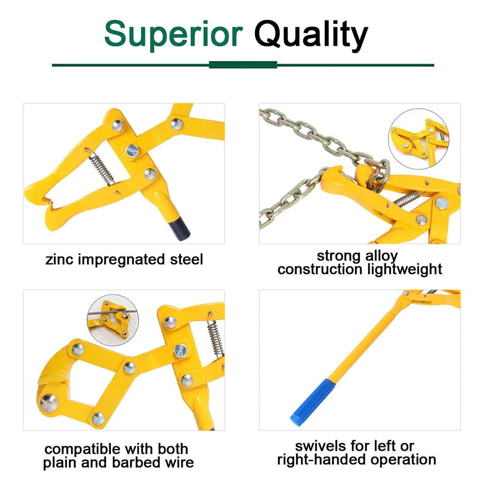 MMAlto Heavy Duty Chain Strainer – Fence Wire Tightener & Stretcher Tool | Compact Design | For Farm Fence, Cattle & Agricultural Wire