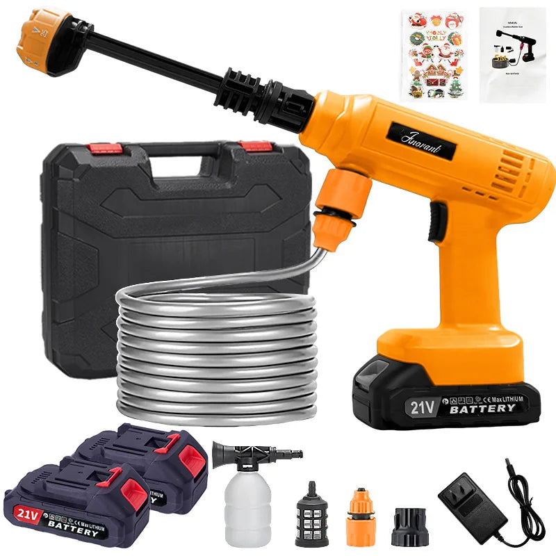 Cordless Portable Pressure Washer — High-Pressure Car & Garden Spray Gun Kit