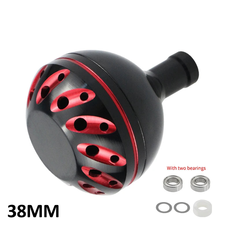 EKfan 30/35/38mm Alloy Metal Fishing Handle Knob For Spinning Baitcast Reel Dawa Shmano 4MM Shaft Fishing Rocker DIY Tool Parts