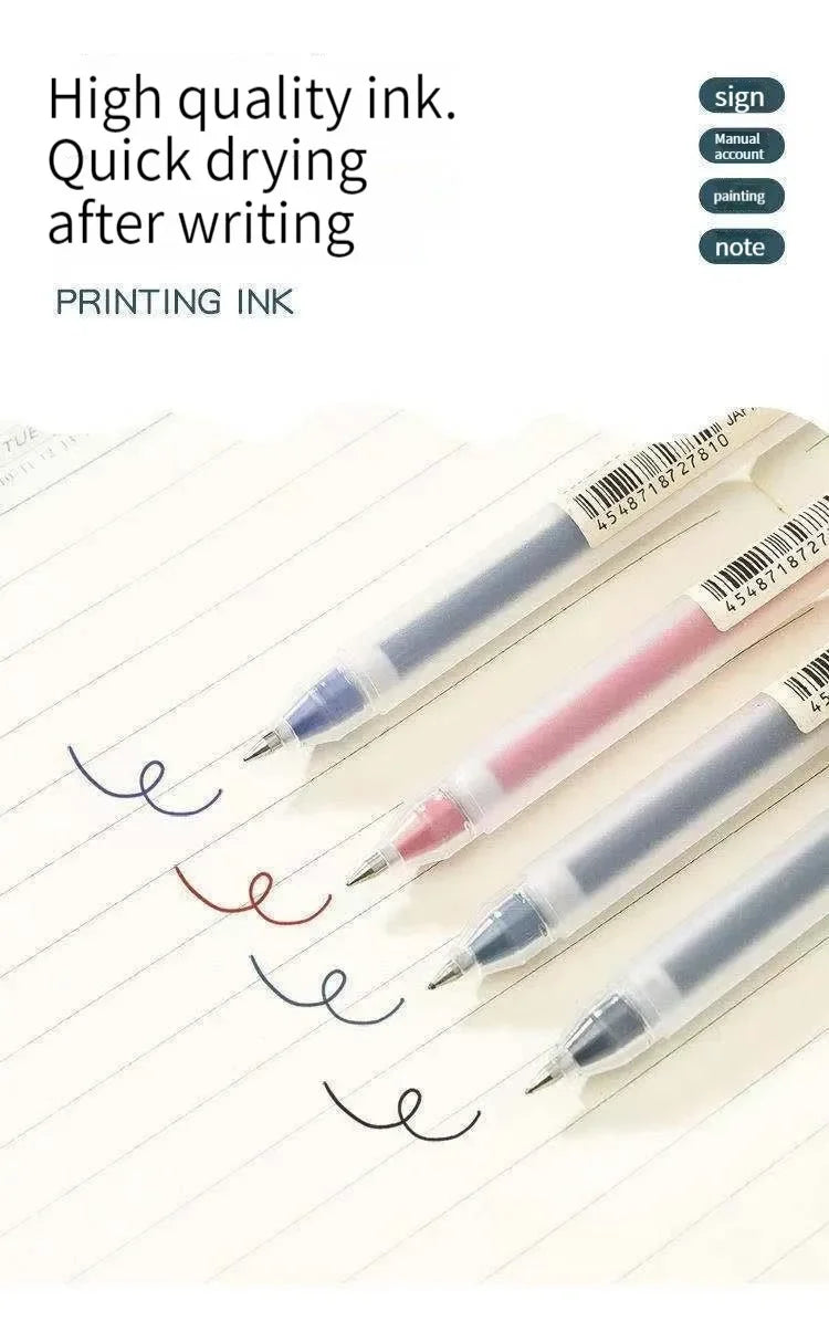 6/8Pcs/Set MUJIs Gel Pen Black/Red/Blue 0.38/0.5mm Ink Japan Color Pen Office School Ballpoint Pen Japanese Kawaii Stationery