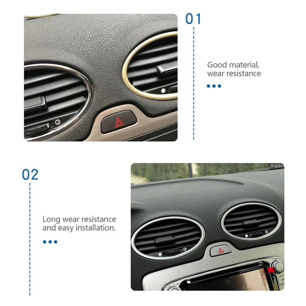 1PC/4Pcs for Ford Focus 2 MK2 2005-2013 Auto Accessories Car Air Conditioning Trim Outlet Decoration Circle Ring Sticker