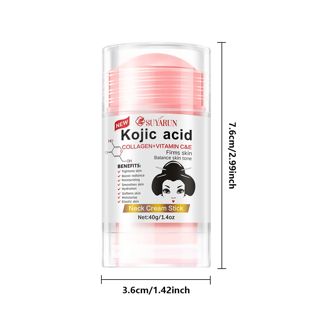 SUYARUN Kojic Acid Care Cream Stick Care Deep moisturizes and nourishes your dry rough skin with neck care cream.