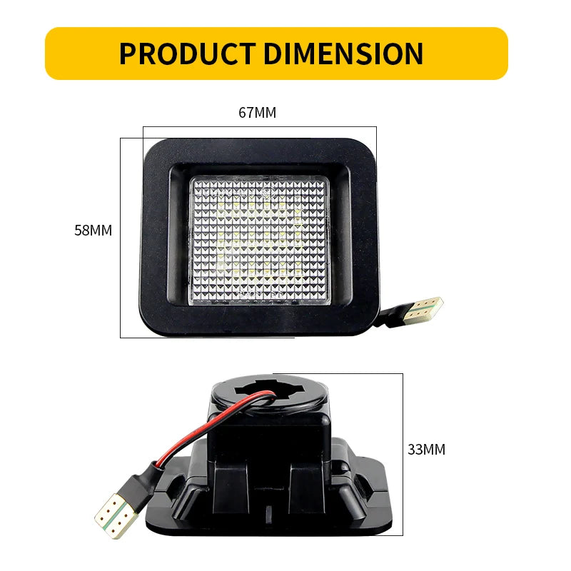 LED License Plate Lights for Ford F-150 XL XLT Lariat King Ranch Platinum Raptor