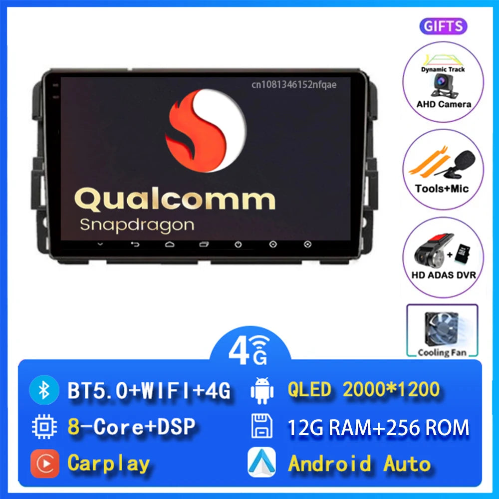 Android 16 Carplay Car Radio For Chevrolet Silverado Impala GMC Yukon Acadia Sierra Navigation GPS Multimedia Player stereo wifi