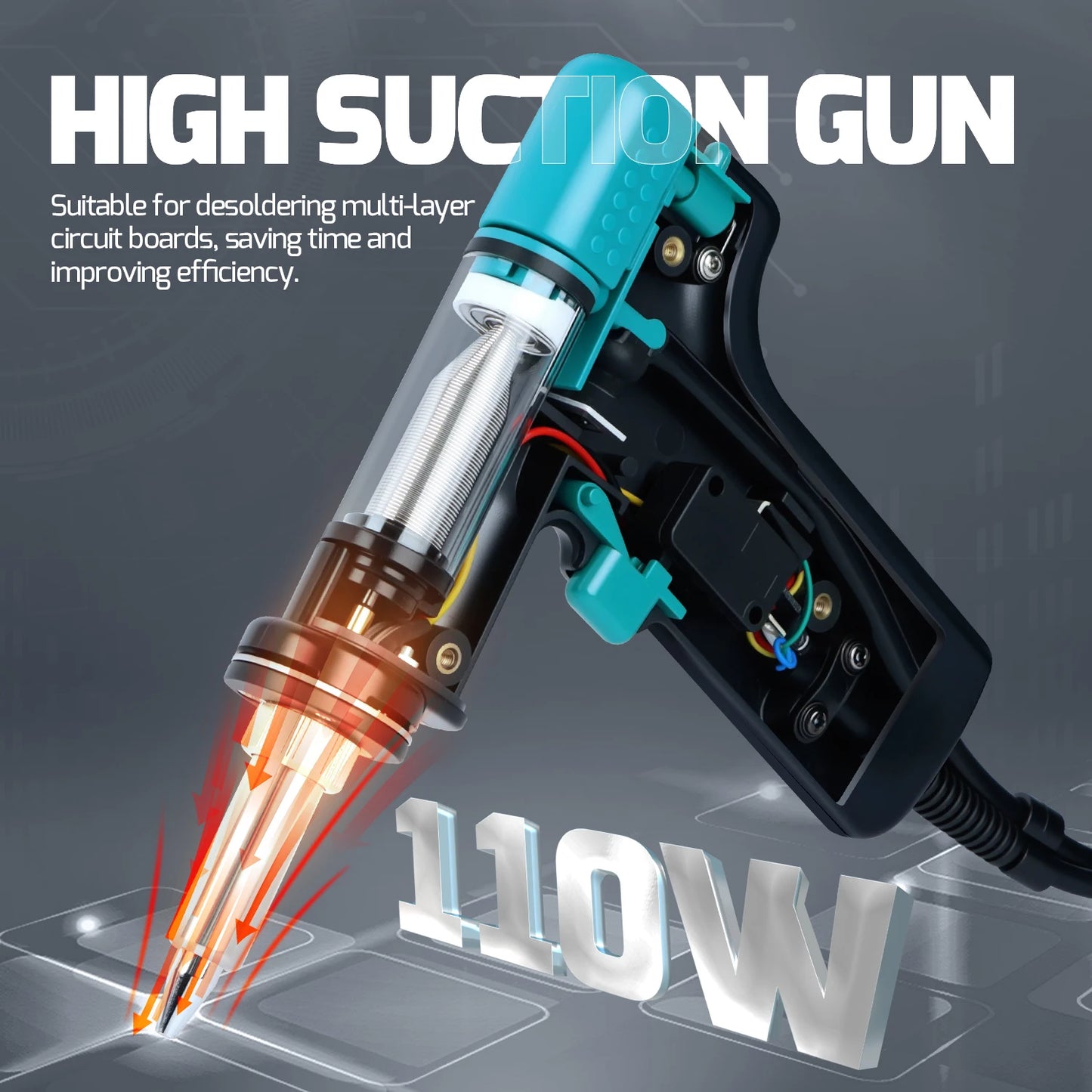 YIHUA 948D-I 110W Desoldering Station – Vacuum Pump Tin Suction Gun for PCB Welding & Repair