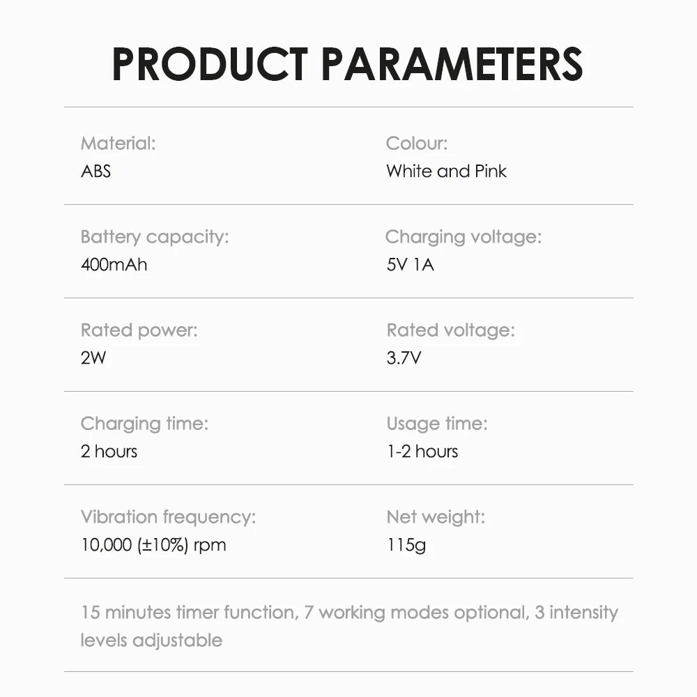 7 in 1 EMS Facial Massager Face Beauty Instrument with Induced Vibration and Hot Compress Face Skin Care Tool LED Light Therapy , Women